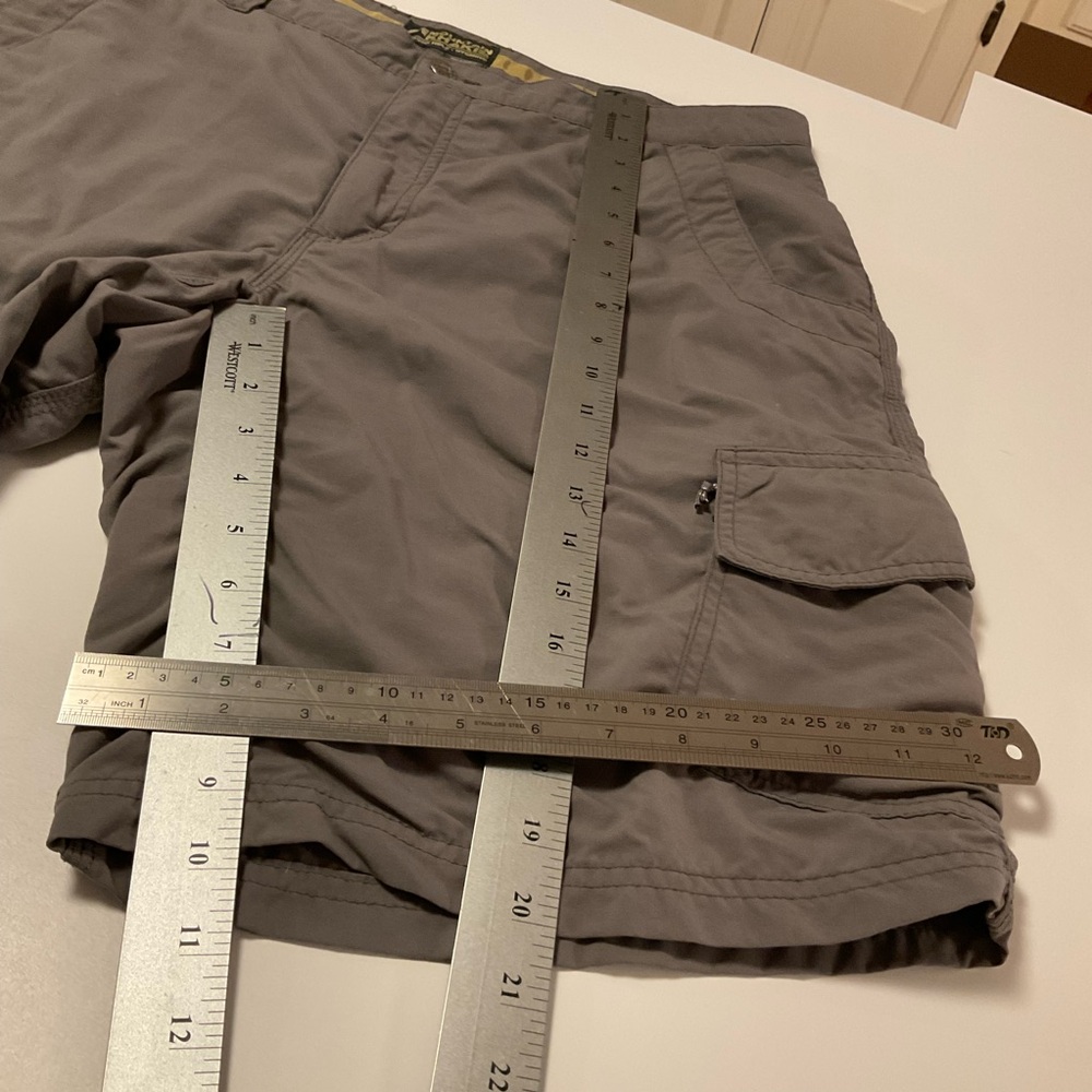 Mountain Khakis Cargo Shorts Slate Grey Side Pockets, Zip & Button, Loops, Sz 36 - Picture 13 of 13